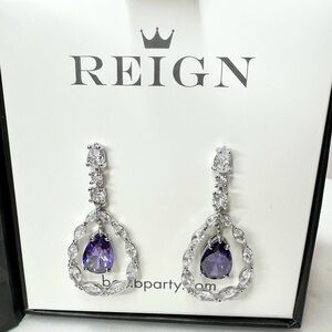 Bomb Party Reign Villain Earrings Moments in the Mirror Silver Plating NWT